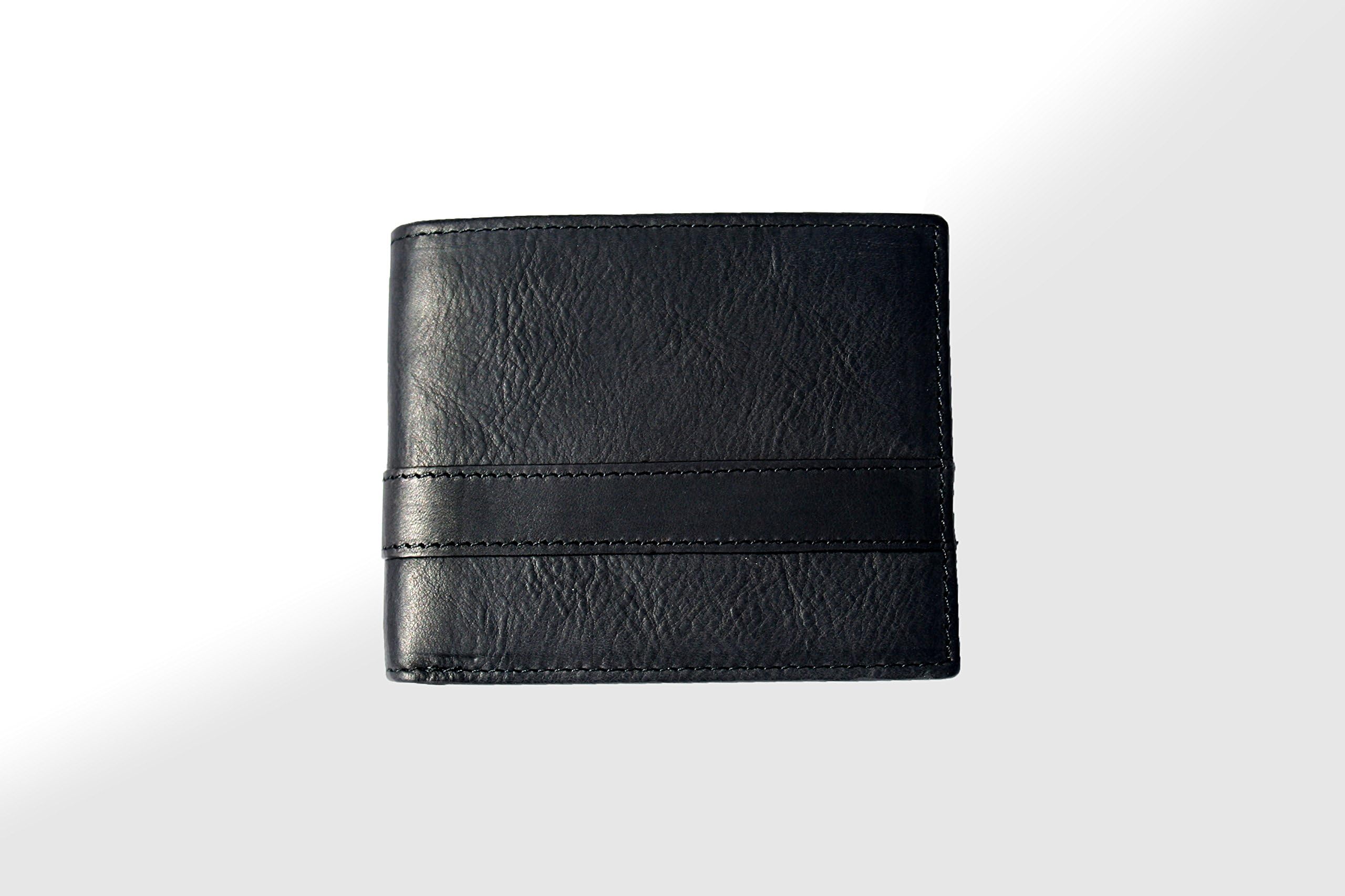 Billfold Wallet - Full Grain Vegetable-tanned English Bridle Leather Matte Black