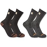 Carhartt Men's SC9972M Midweight Logo Crew Sock 2-Pack