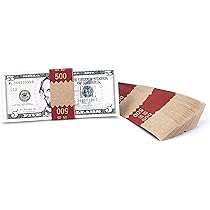 Natural Kraft Saw-Tooth Currency Bands For $25 Bills - Pack Of 10,000 (7.5" X 1.25")