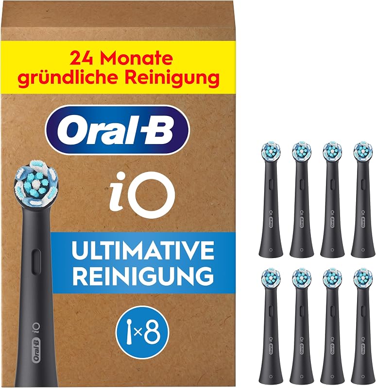 iO Aufsteckbürsten Ultimative Reinigung, Schwarz, 8 Stück