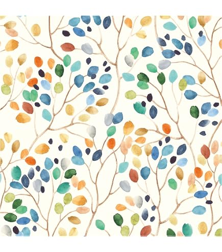 Homeme Peel And Stick Floral Wallpaper – 17.32x118.1 Inches, Multicolor Self-Adhesive Contact Paper For Kitchen Cabinets, Countertops, Walls, Furniture DIY