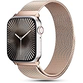 MUIPIK Metal Stainless Steel Magnetic Milanese Loop Compatible with Apple Watch Band 46mm 42mm 44mm 45mm 49mm 38mm 40mm 41mm men & women,Mesh strap for iWatch Series 11 10 9 8 7 6 5 4 SE 3 2 1 Ultra 3 2 1