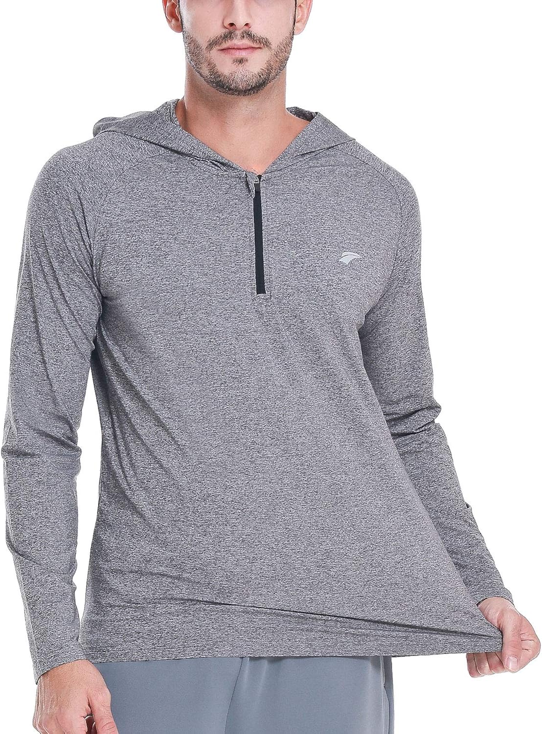 fitted workout hoodie