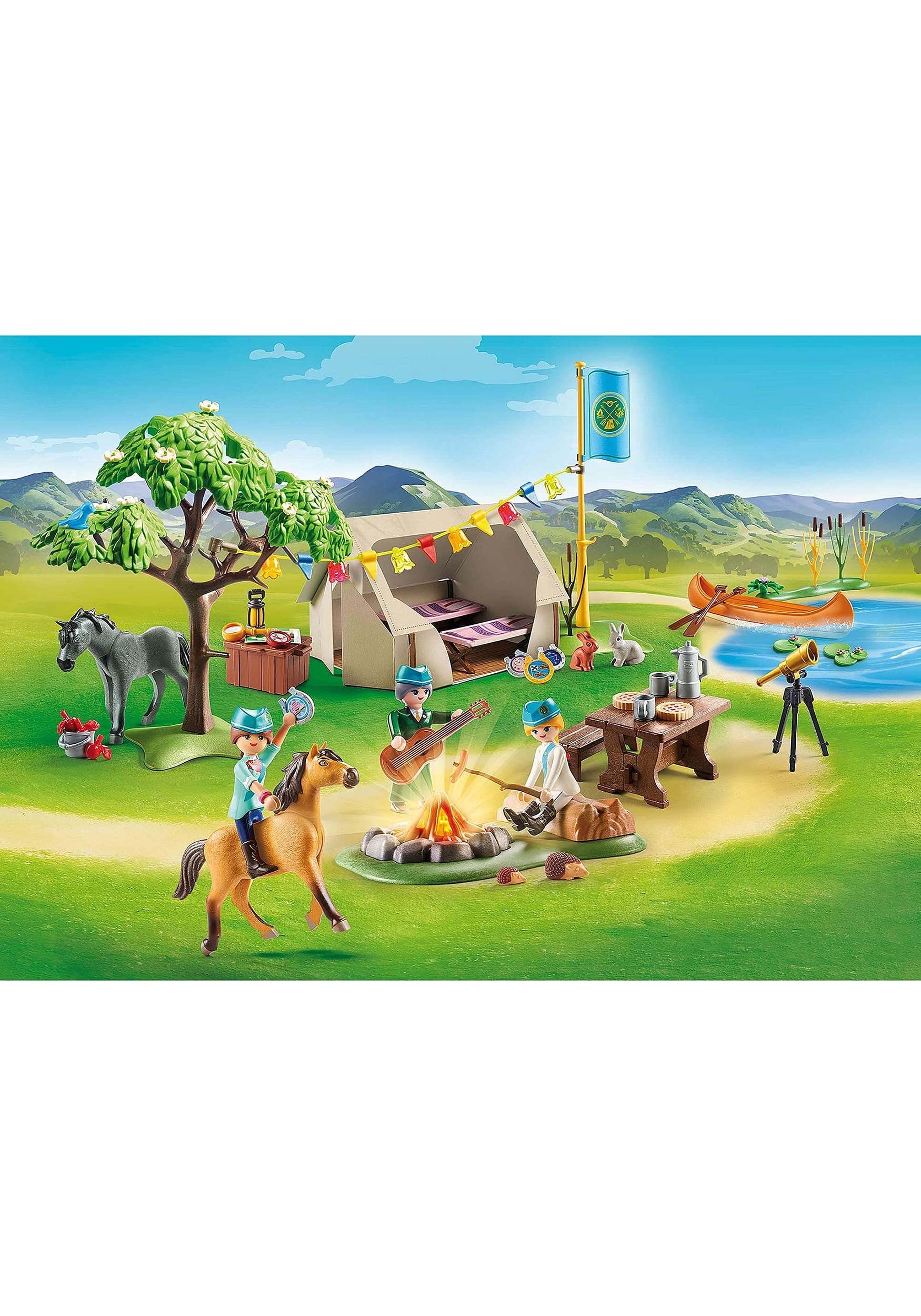 Playmobil 70329 DreamWorks Spirit Summer Campground, Fun Imaginative Role-Play, PlaySets Suitable for Children Ages 4+
