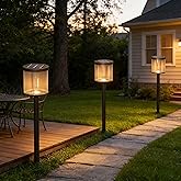 Solar Yard 4-Pack Solar Pathway Lights Outdoor, Garden Path Lights Outside Waterproof, Solar Powered Landscape Light for Path