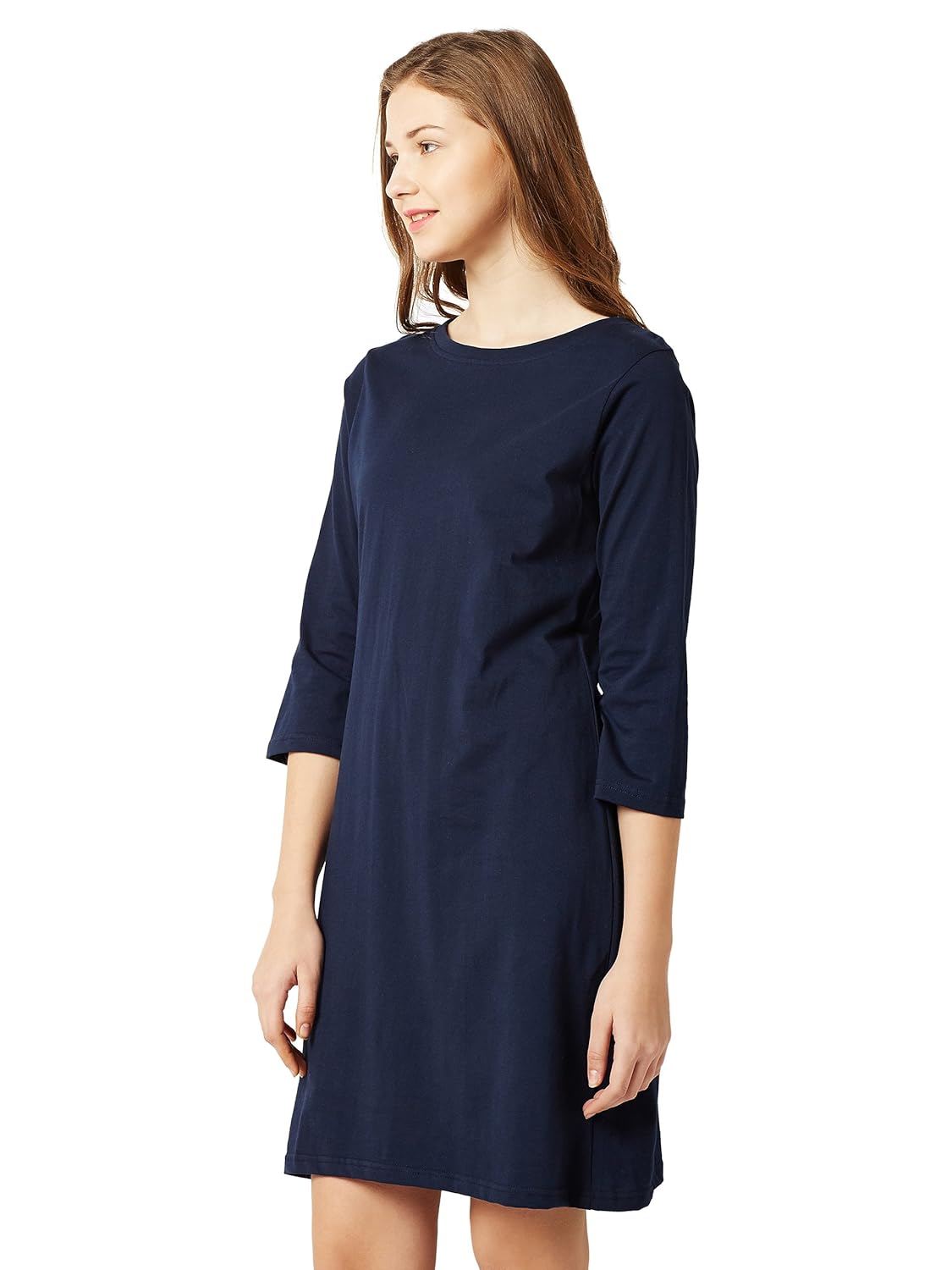 miss chase women's navy blue mini shift dress