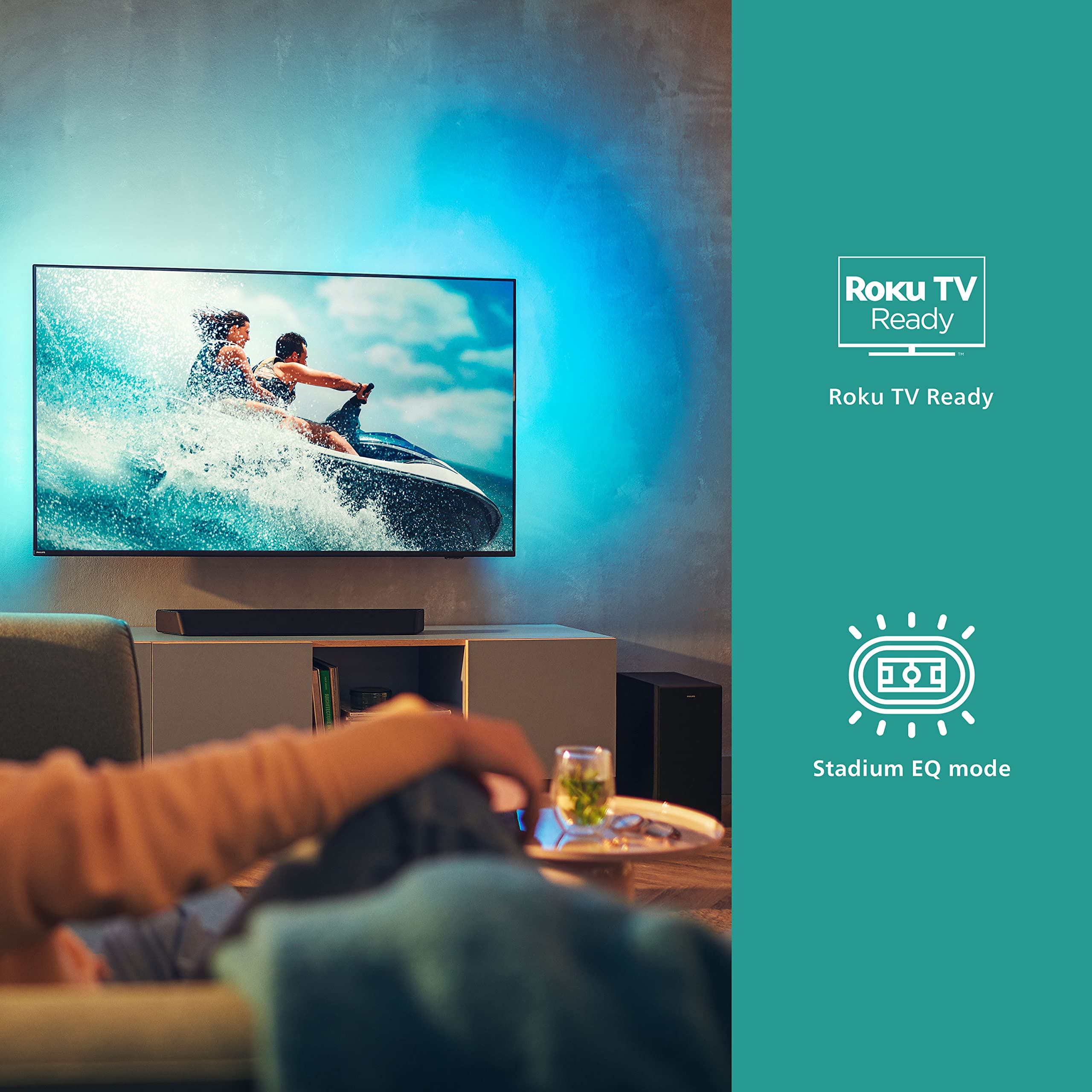 Philips B7807 3.1-Channel Soundbar with Wireless Subwoofer and Dolby Atmos