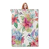 Floral Bird Blanket Gifts for Women Kids Girls Mom