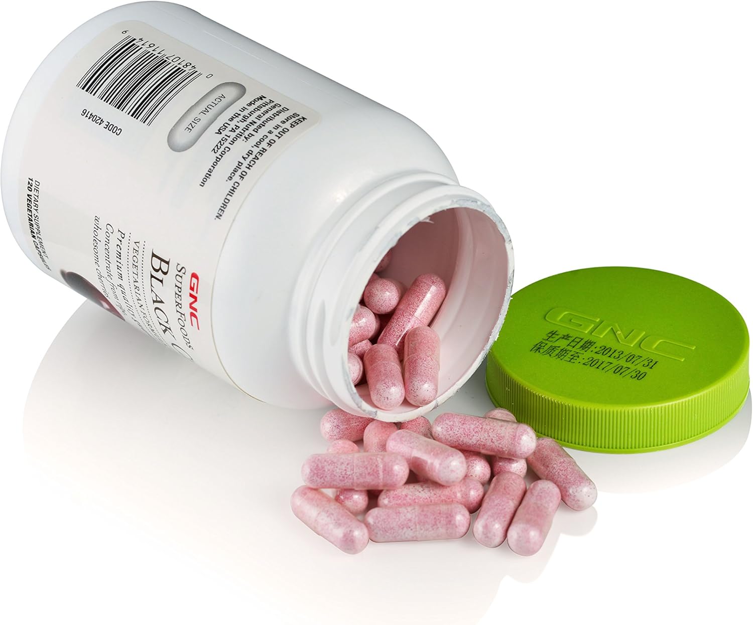 GNC SuperFoods Black Cherry, 120 Capsules, Natural Source of Iodine