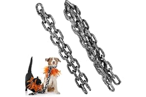 Mikikit Halloween Imitation Iron Chain Fetter Prop 2pcs Plastic Prisoner Chains 1m 2m Party Costume