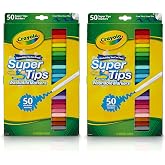 Crayola Super Tips Markers, Washable Markers, Gift, 50 Count-2 Pack