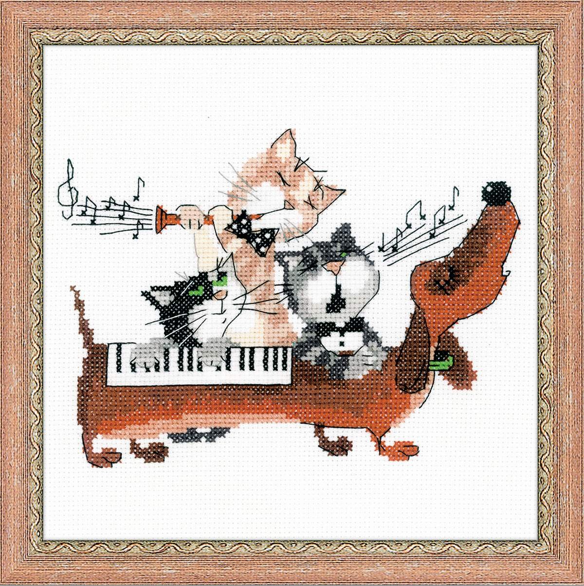 RIOLIS Cross Stitch Kit - 1495 - Dachshund Blues