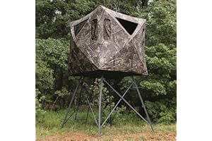 Guide Gear 6' Tripod Hunting Tower Blind, 2-3 Man Stand Elevated, Hunting Gear Equipment Accessories, 6X 6'