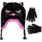 Toddler Winter Hat and Gloves Set for Ages 4-7 or Boys & Girls Winter Hat & Toddler Mittens Ages 2-4