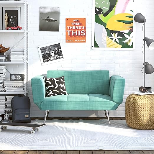 Amazon Com Novogratz Leyla Loveseat With Magazine Storage