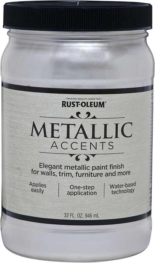Rust Oleum 253610 Metallic Accents Paint Quart Sea Shell House