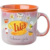 Silver Buffalo Gilmore Girls High Gloss Ceramic Camper Mug Featuring Luke's Diner Logo, 20 Ounces