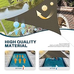 Coarbor 16'x16'x16' Sun Shade Sail Triangle Heavy