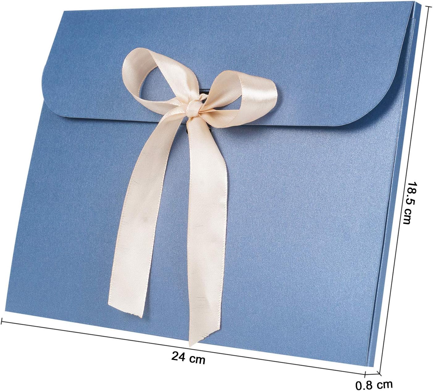 10Pcs Colourful Envelopes with Ribbon Kraft Paper Vintage Gift Envelope Invitation Greeting Card Envelopes for Valentine Christmas Thanksgiving Wedding Birthday Party Supplies Blue - Image 5