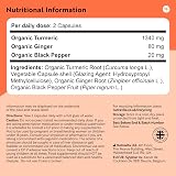 Nutravita Organic Turmeric 1440mg with Black Pepper & Ginger 180 Capsules view 5