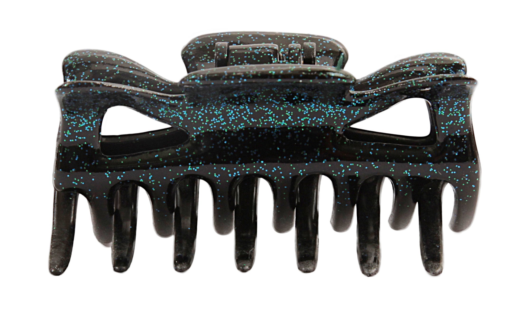 Caravan Green Glitter French Hand Painted Patented Claw