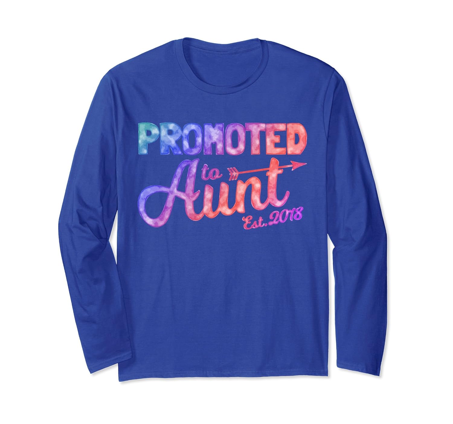 Promoted To Aunt Est 2018 Long Sleeve Baby Announcement Gift-anz