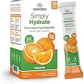 Swanson Simply Hydrate Electrolyte Mix - Sugar-Free Orange Flavor - 30 Packets | Advanced Electrolyte Blend | Convenient On-The-Go Solution