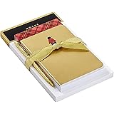 Hallmark Notepad Bundle with Pen, Plaid Penguin (3 Notepads, Assorted Sizes)