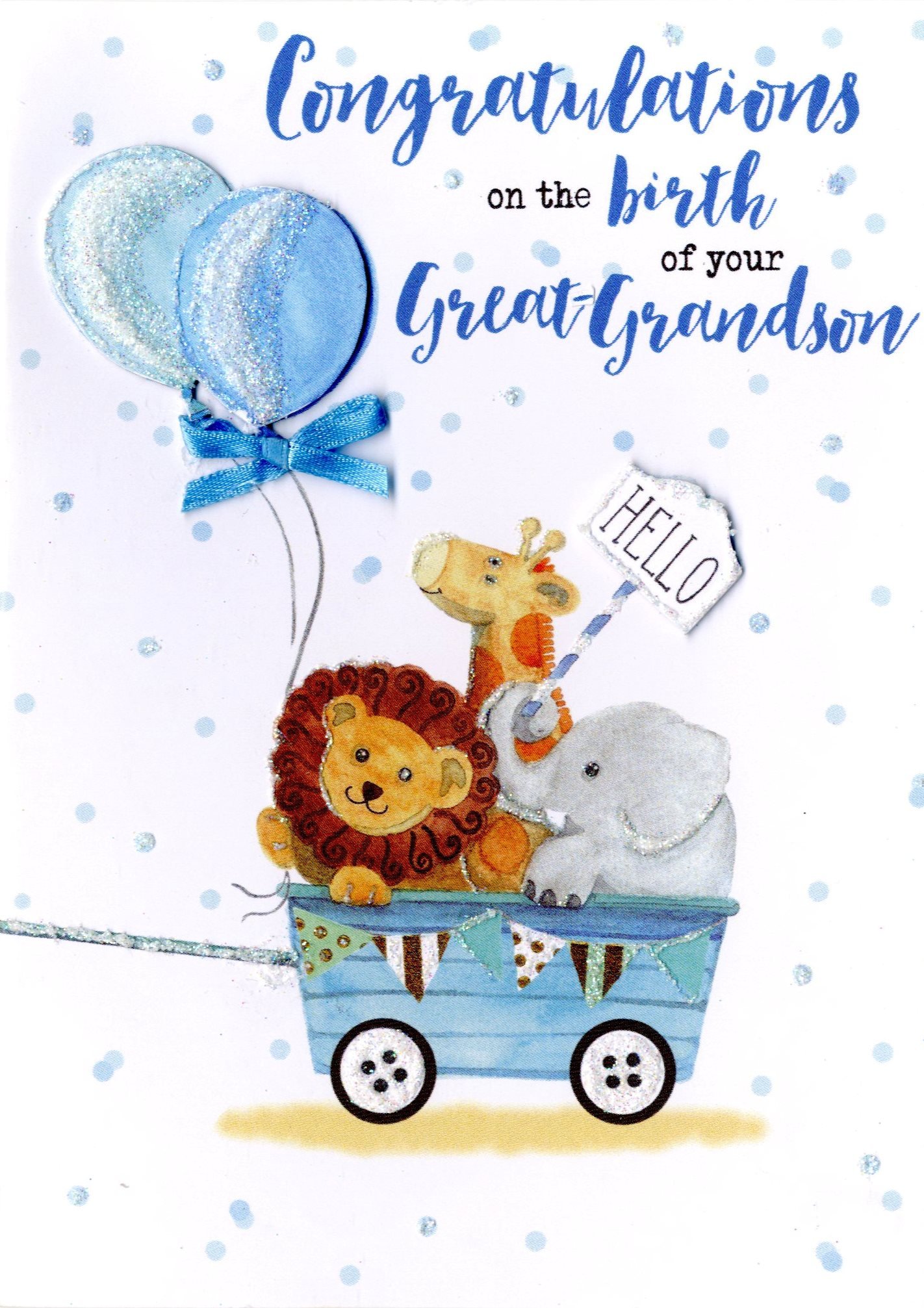 Just To Say New Baby Great-Grandson Greeting Card Second Nature Cards