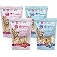 180 Snacks Skinny Rice Bars Bundle - Cranberry + Blueberry - Rice Bars with Almonds and Himalayan Salt - Low Calorie Snacks, Only 70 Calories - Non Gmo, Gluten-free Snacks for Weight Loss - 28 Count