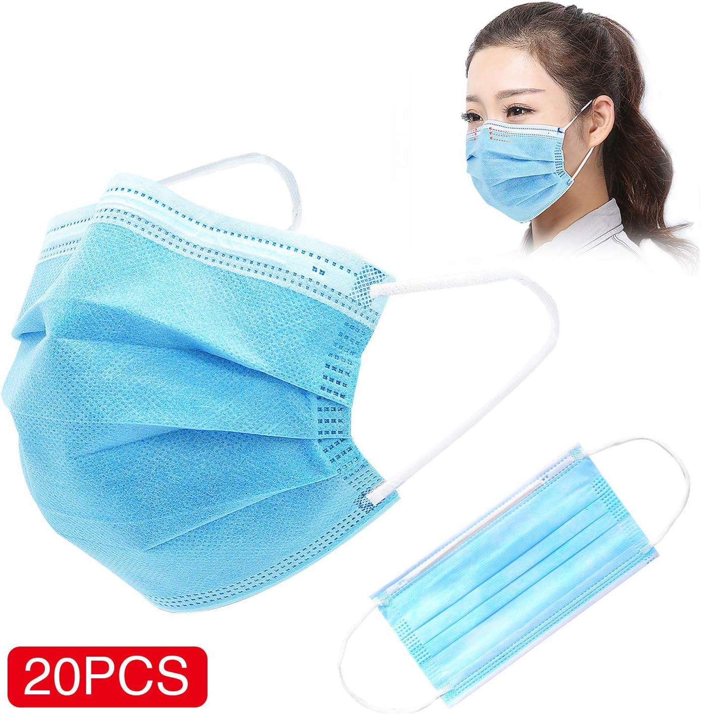 TIANLI Disposable 3 Ply Protection Daily Use Cover 20 PCS