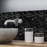 WALPLUS Glitter Black Tile Stickers 15x15cm Peel & Stick 24 pcs view 4