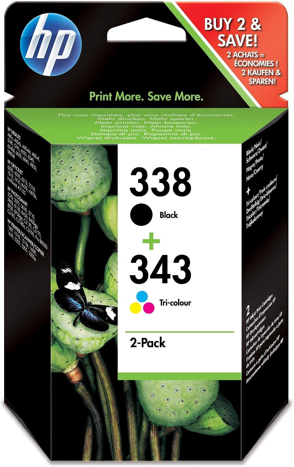 HP SD449EE Original Ink Cartridges Black and Tri-Colour Multipack