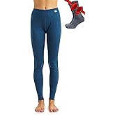 Merino Wool Base Layer Women Pants 100% Merino Wool Leggings Heavyweight, Midweight, Lite Thermal Underwear Bottom and Socks