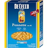 De Cecco Semolina Pasta, Pennette No.42, 1 Pound