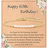 Tarsus Birthday Gifts for Women, Beautiful Pearls Precious Memories, Birthday Bracelet for 30th 40th 50th 60th Women, Birthday Gifts Ideas for Friend Sister Mom Grandma Aunt...