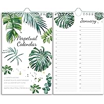 Calendario Perpetuo Paper 'n Such Extra Grande Para Colgar En La