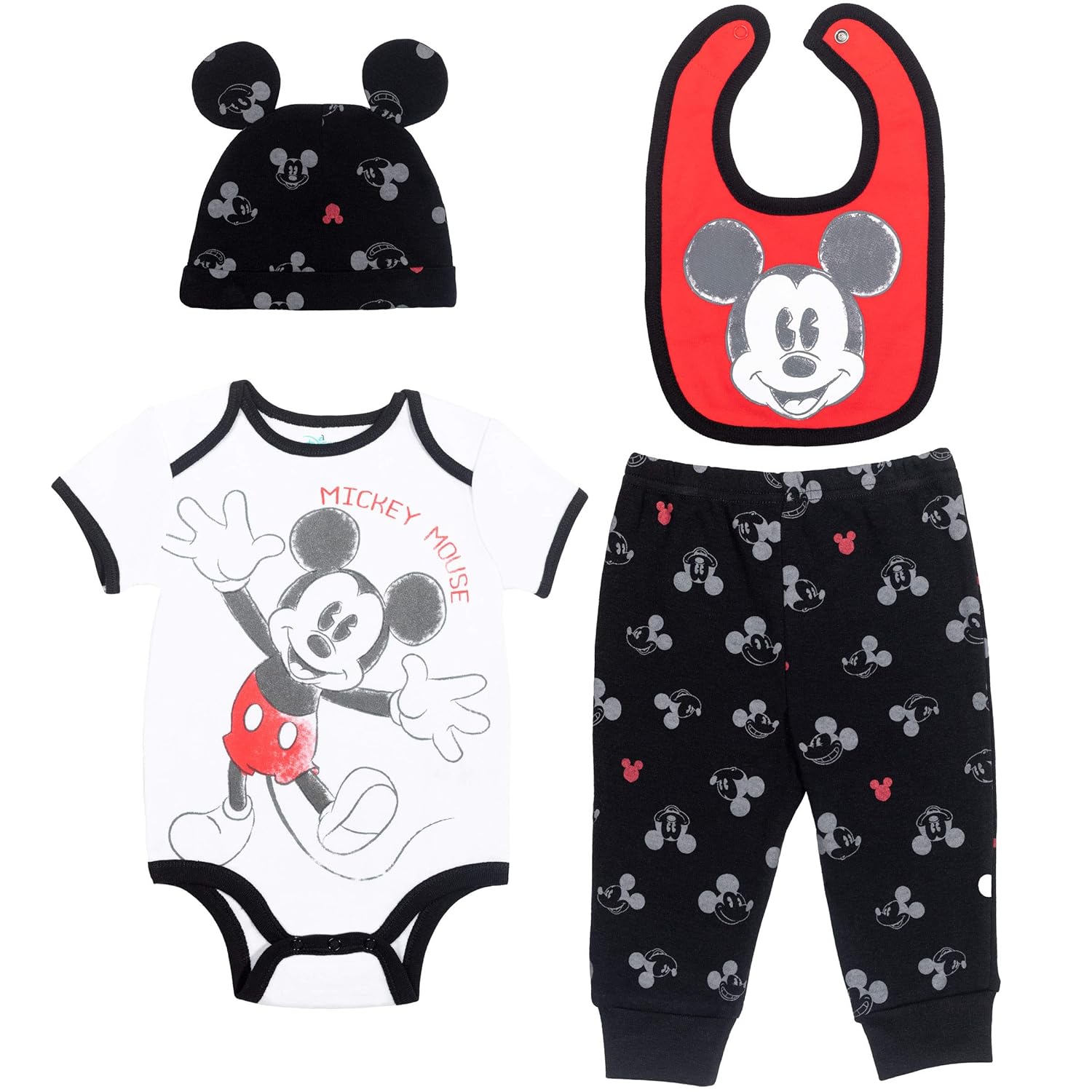 Buy Disney Mickey Mouse Baby Boys Layette Set Bodysuit Pants Hat Bib