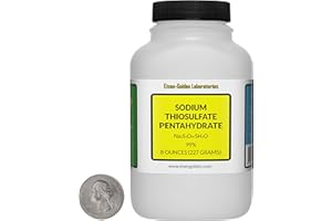 EISEN-GOLDEN LABORATORIES Sodium Thiosulfate Pentahydrate [Na2S3O4.5H2O] 99% AR Grade Powder 8 Oz in a Bottle USA