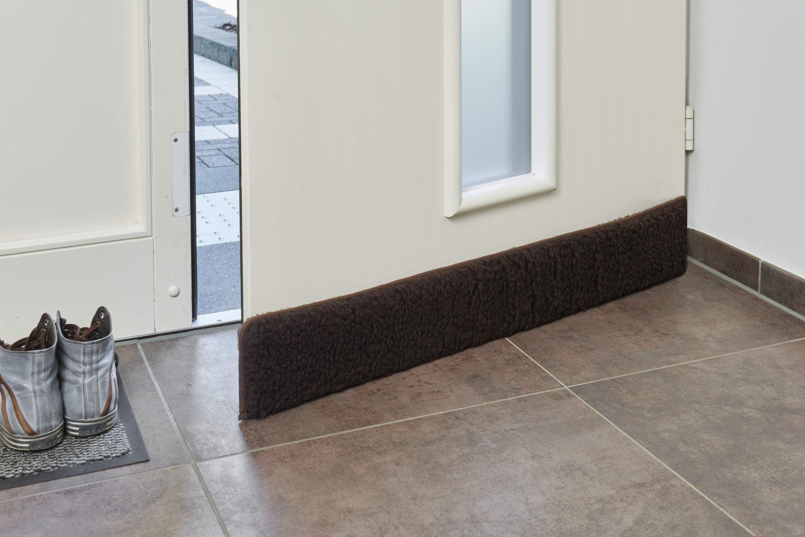 K. & N. Schurwolle 550 New Wool Door Draught Excluder 80cm Brown