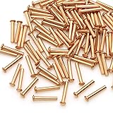 100 Pieces Round Head Solid Rivets Fasteners Copper