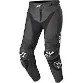 Alpinestars Men's Track V2 Leather Motorcycle Pants, Black, 54