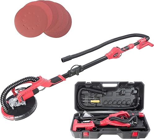 Arebos Ponceuse A Bras Differents Modeles 710 Watt O 225 Mm Regulation De Vitesse Bras Telescopique Systeme D Aspiration Integre Tete Pivotante 6 Disques Abrasifs Et Boite Inclus Premium Amazon Fr Bricolage