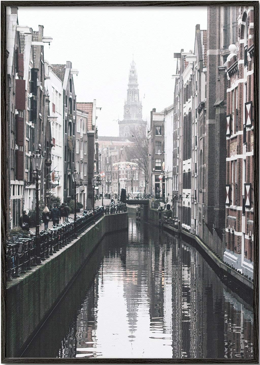Artesta Wall art print Amsterdam canal (8x12)