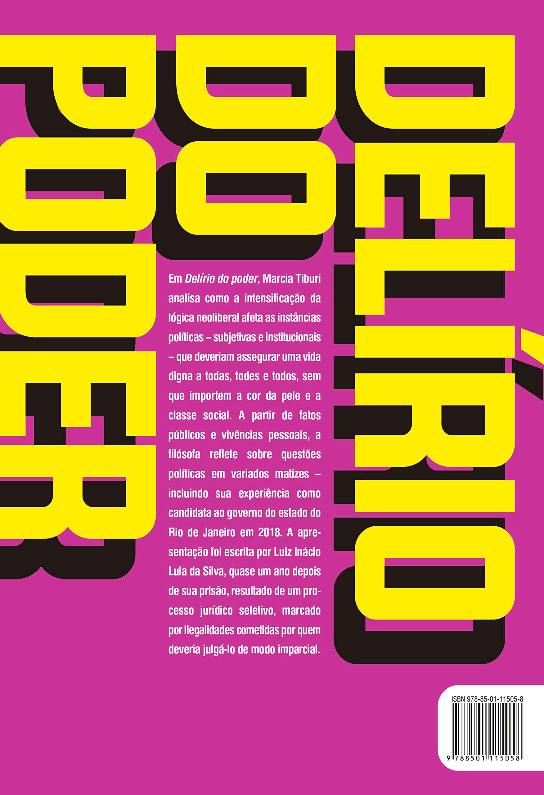 Livro 'Delírio do poder' de Marcia Tiburi