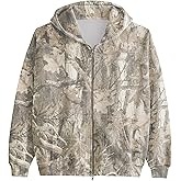 MSBESYOR Womens Mens Camo Zip Up Hoodie Maple Leaf Print Oversized Hooded Sweatshirt Fleece Long Sleeve Jacket