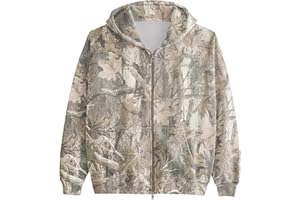 MSBESYOR Womens Mens Camo Zip Up Hoodie Maple Leaf Print Oversized Hooded Sweatshirt Fleece Long Sleeve Jacket