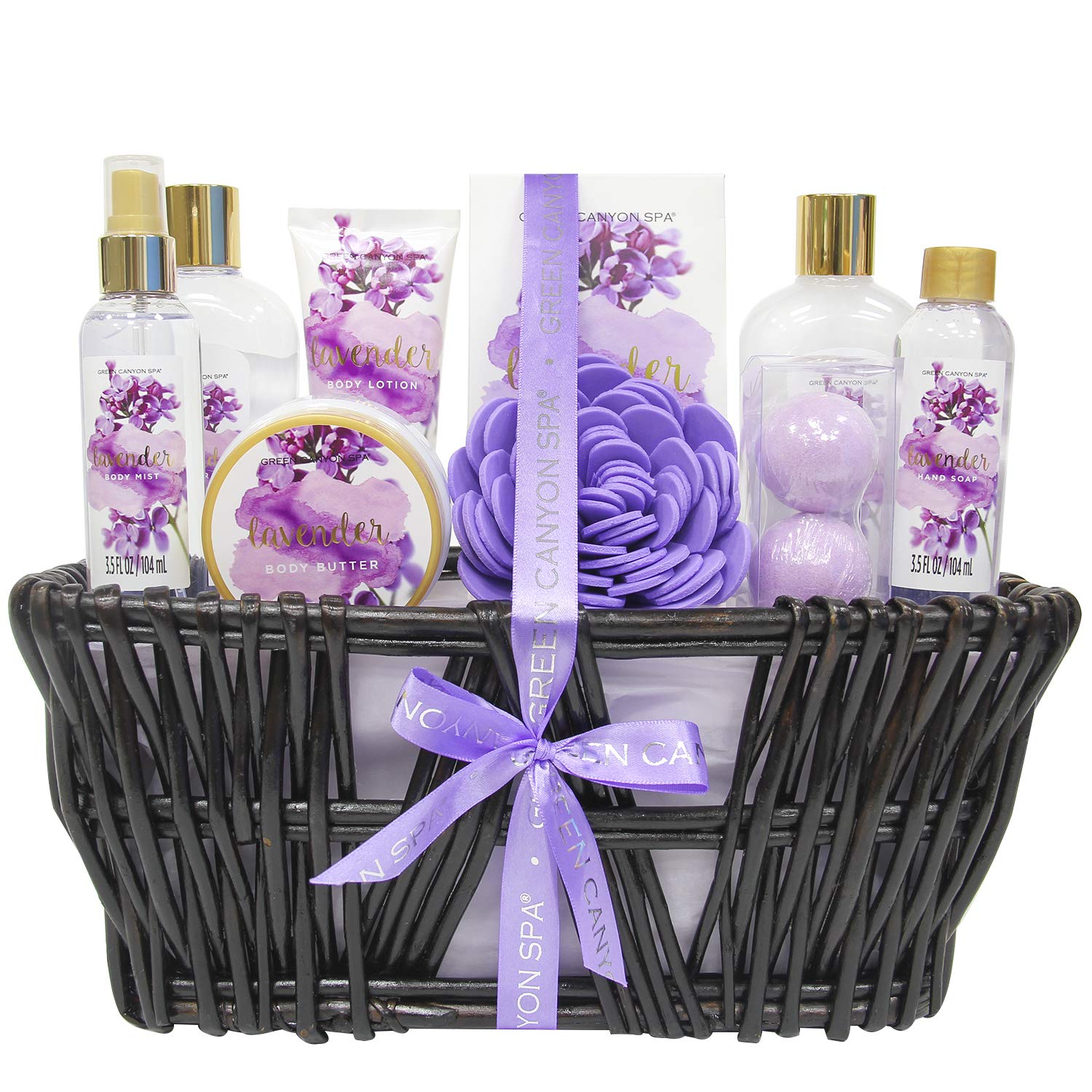 Green Canyon Spa Lavender Spa Gift Baskets for Women