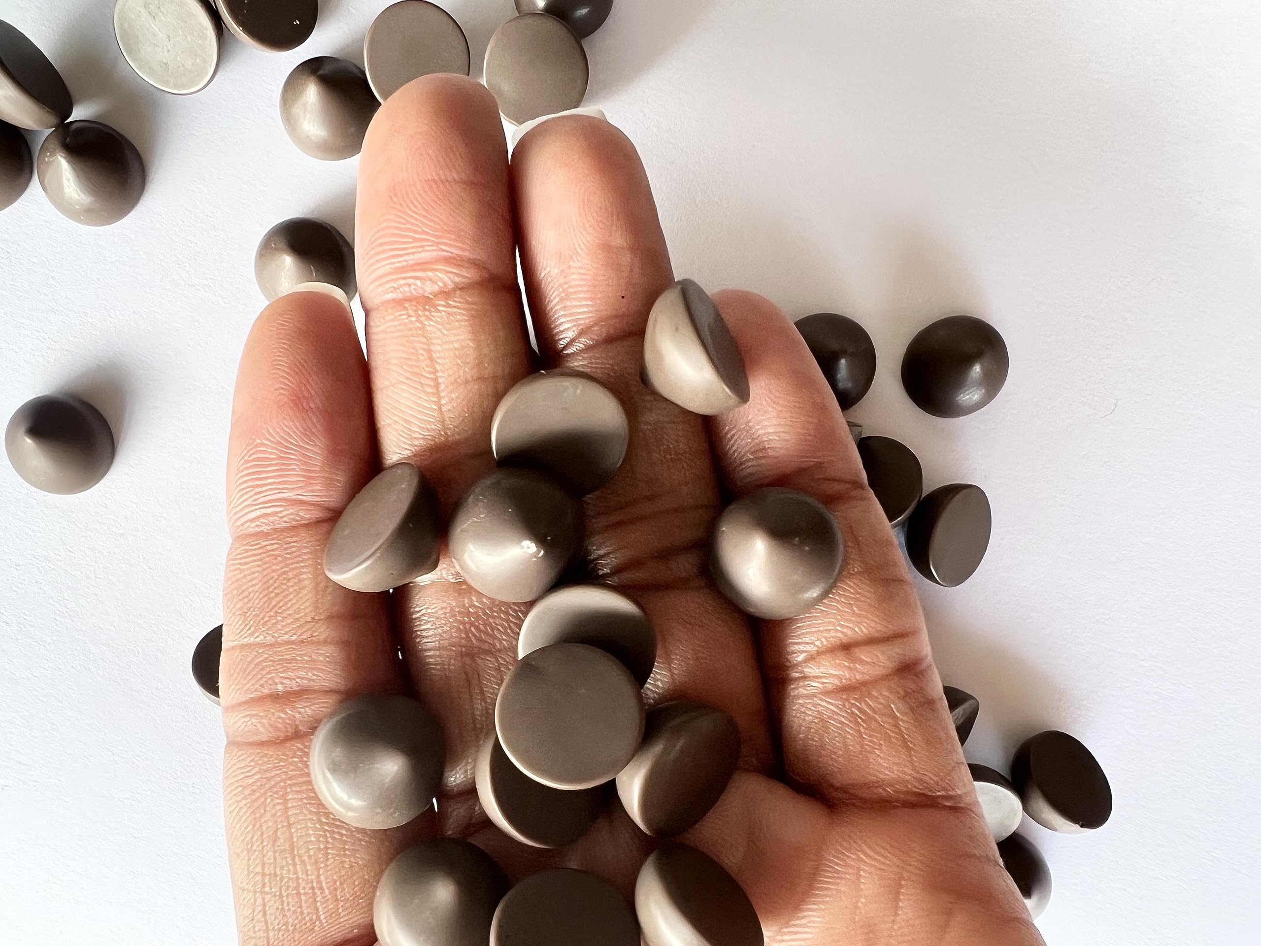 50pc Fake Resin Chocolate Chips, Resin Charms, Cabochon Charms, Simulation Food, Fake Bake Charms for DIY Craft Making
