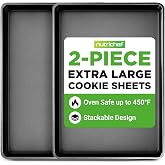 NutriChef XL Nonstick Baking Pan | 22x16 Inch PFOA, PFOS &amp; PTFE Free Carbon Steel Pan | Dishwasher Safe, 446&deg;F Oven Safe Sheet Cake Pan Suitable for Cookies, Brownies, Bread and Lasagna